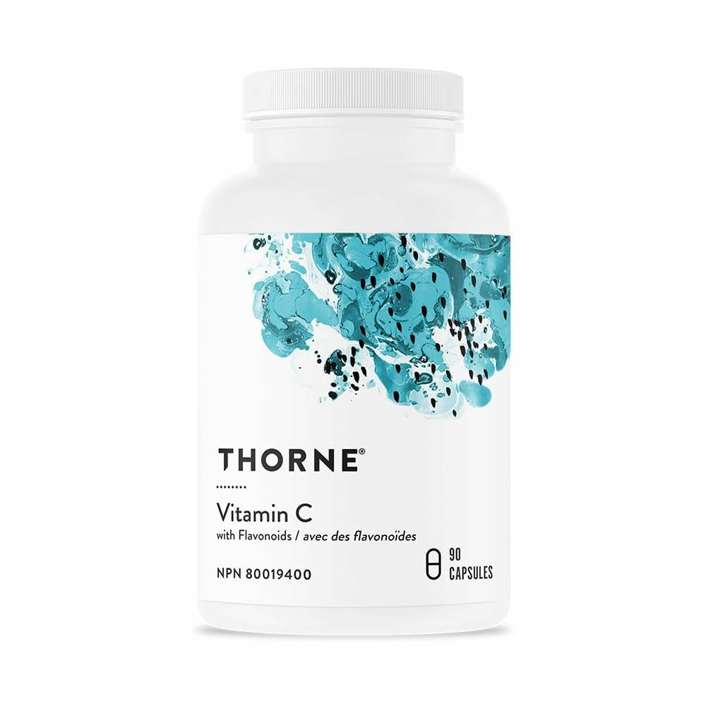 THORNE - Vitamin C with Flavonoids - Blend of Vitamin C and Citrus Bioflavonoids from Oranges, the Way They're Found Together in Nature - 90 Capsules - Available at All In One Marketplace Canada