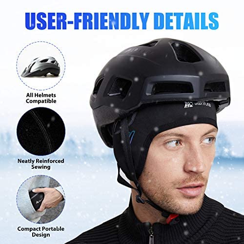 HIKENTURE Winter Skull Cap, Thermal Helmet Liner for Men Women, Black 2PCS 🍁 All In One Marketplace Canada