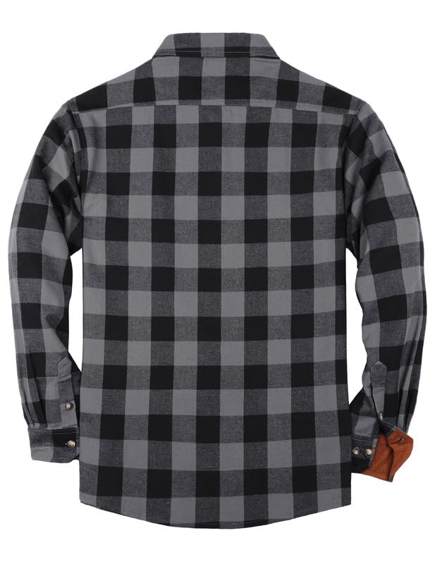 TARAINYA Men's Flannel Plaid Button Down Long Sleeve Shirt with Pockets 🍁 All In One Marketplace Canada