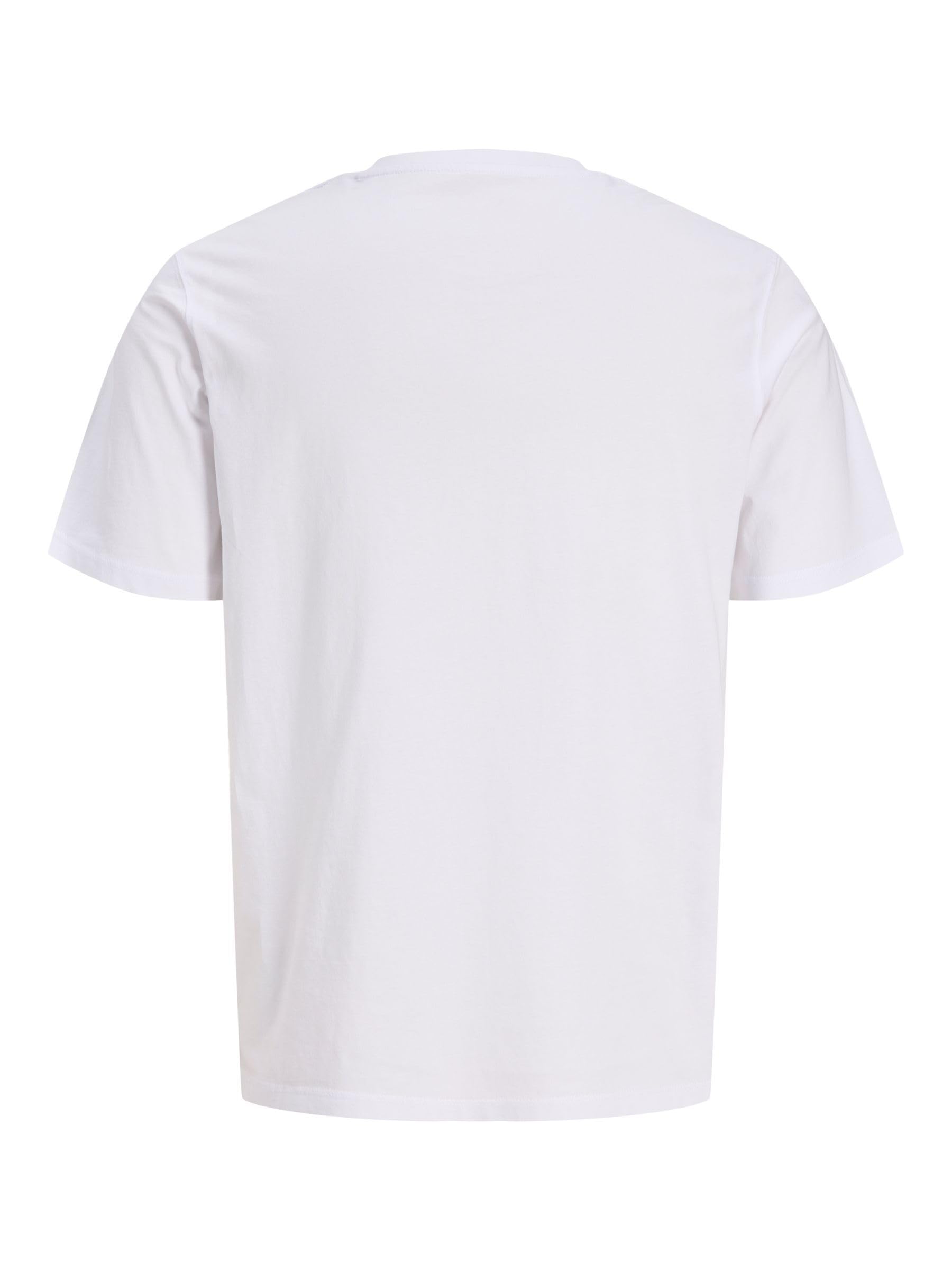 JACK & JONES Men's Regular Fit T-Shirt JJEORGANIC Basic TEE SS O-Neck NOOS White Large JACK & JONES