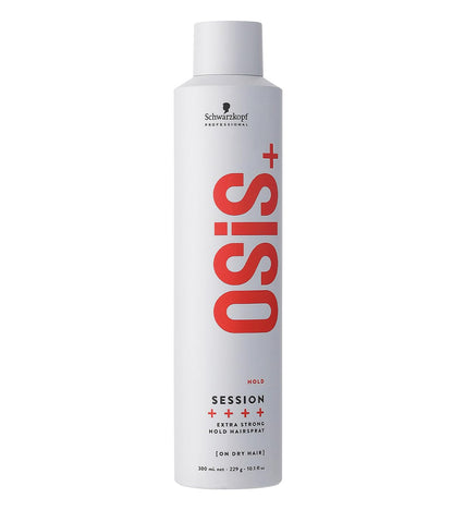 Schwarzkopf OSiS+ Session Extra Strong Hold Hairspray | Long Lasting Hold, Windproof Hold | Easy To Brush Without Flaking | Heat Protection up to 250°C/450°F | For All Hair Types, 300mL - Available at All In One Marketplace Canada