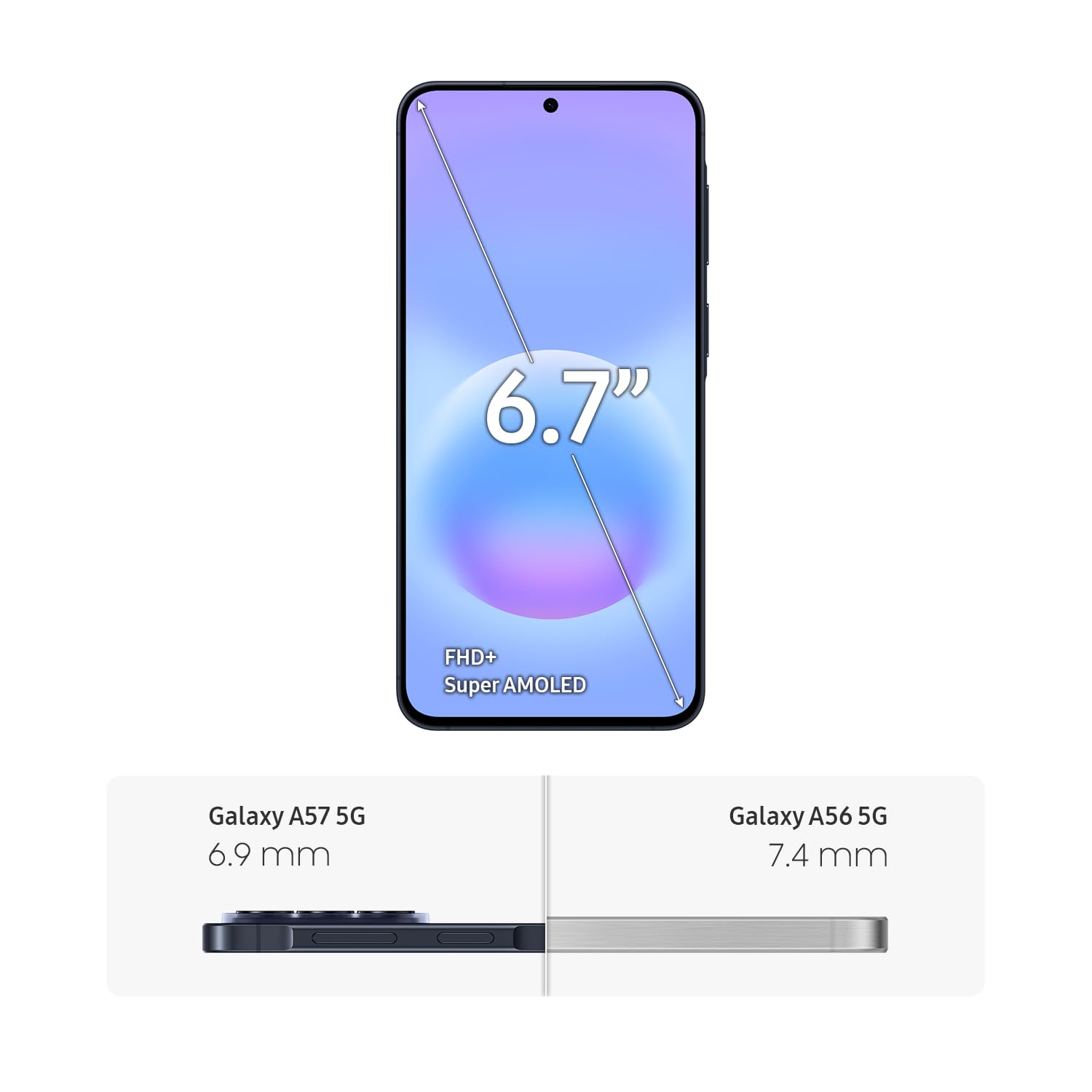 Samsung Galaxy A57, 128GB, Awesome Navy, 5G (Unlocked, CAD Version) - 6.7" Super AMOLED+ FHD+ Display, Awesome Intelligence, 8GB RAM, 50MP, 45W Fast Charging - Financing Available Samsung