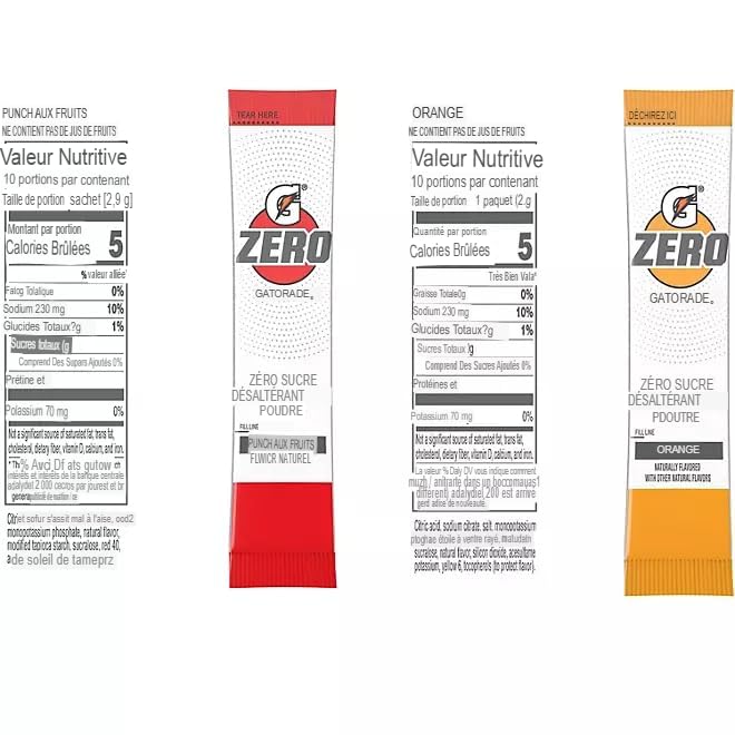 Gatorade G Zero Powder Variety Pack - 40 Individual Packets
