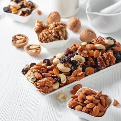 Yupik Raw Mixed Nuts 1kg - Almonds, Walnuts, Brazil Nuts, Cashews & Pistachios | Kosher, Gluten Free, High Fiber