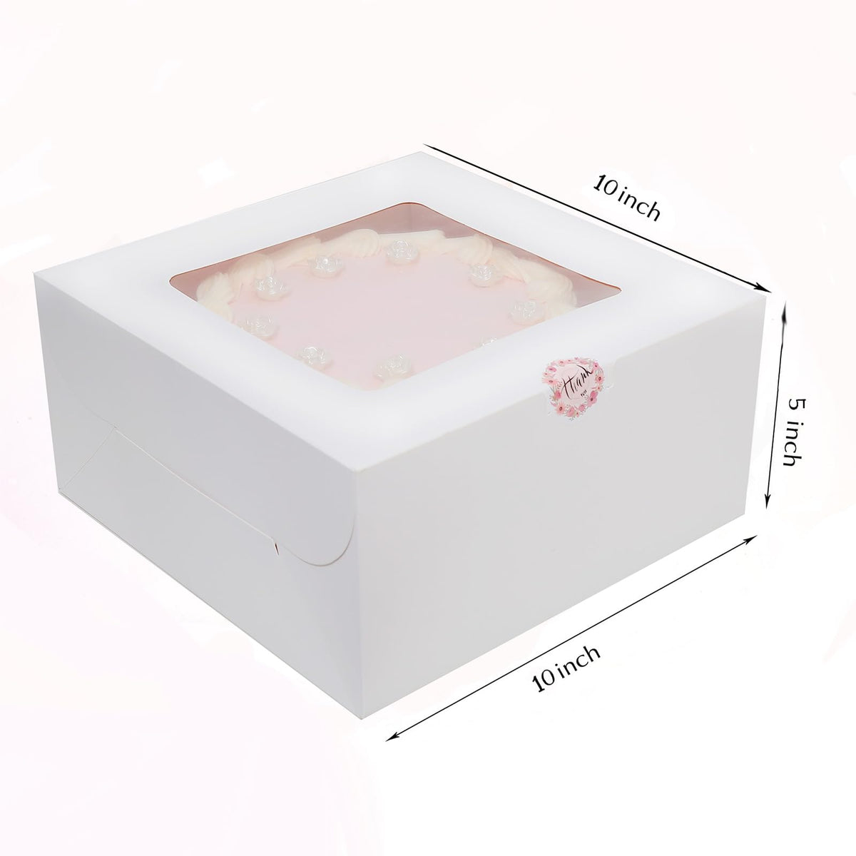ZKKZOMA 3 Set 10x10x5 Inches Cake Boxes with Boards 🍁 All In One Marketplace Canada