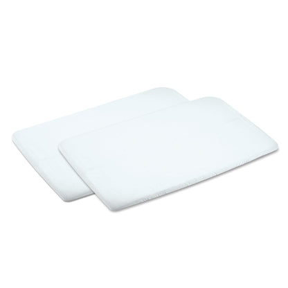 Maxi-Cosi Swift/Calao Bassinet Mode Fitted Sheets – 2-Pack, 100% Cotton, Soft and Breathable, Durable, Perfect Fit for Playard Bassinet Mattress, Machine Washable, Baby Bedding Essentials Maxi-Cosi