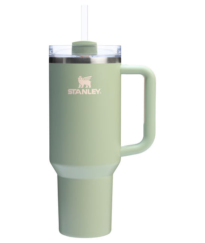Gobelet Stanley Quencher H2.0 avec poignée et paille 1,2 L | Couvercle 3 positions Flowstate | Compatible avec les porte-gobelets pour le voyage | Tasse isotherme en acier inoxydable | Sans BPA | Lichen