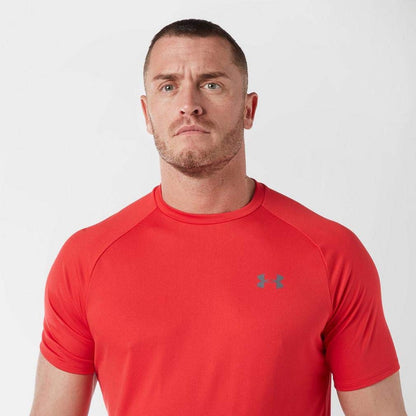 Under Armour mens Tech 2.0 Short-Sleeve T-Shirt , Red (600)/Graphite , Large