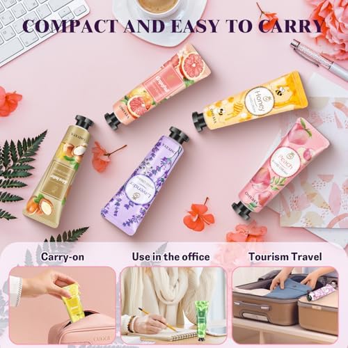 120 Pack Hand Cream Gift Set, Travel Size Lotion, Mini Hand Cream, Hand Creams for Dry Cracked Hands, Bulk Christmas Gift for Coworkers Adults Women 🍁 All In One Marketplace Canada