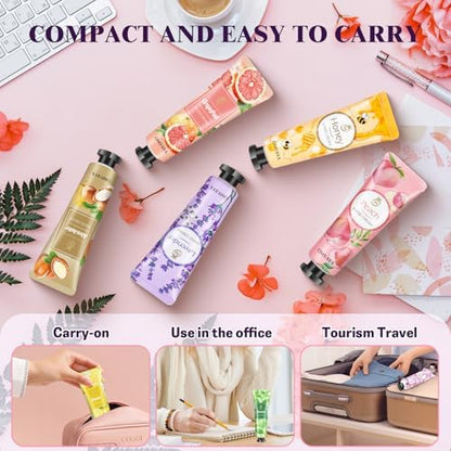120 Pack Hand Cream Gift Set, Travel Size Lotion, Mini Hand Cream, Hand Creams for Dry Cracked Hands, Bulk Christmas Gift for Coworkers Adults Women 🍁 All In One Marketplace Canada