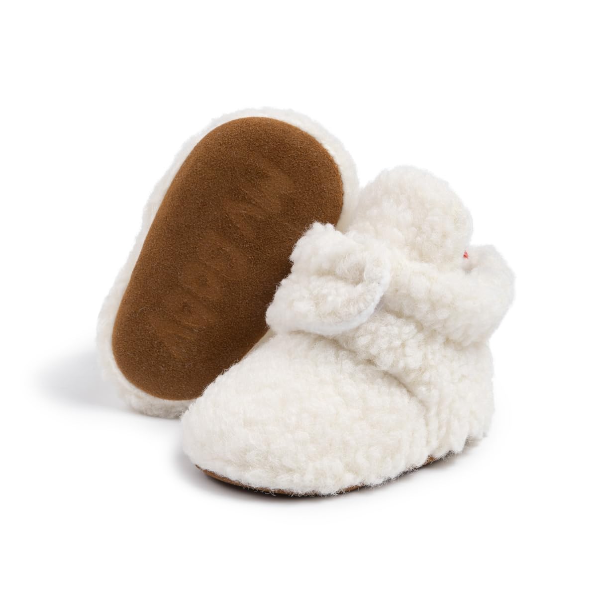 Meckior Infant Baby Girls Boys Fleece Booties Winter Non-Skid Soft Sole Warm Cozy Shoes with Grippers Newborn Toddler First Walkers Slipper 🍁 All In One Marketplace Canada