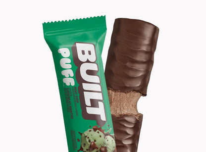 BUILT Puff Protein Bars, Mint Chip, 17g Protein - 12 Count 🍁 All In One Marketplace Canada