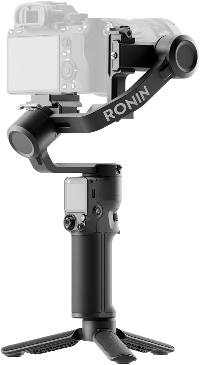 DJI RS 3 Mini, 3-Axis Gimbal Stabilizer for Cameras Canon/Sony/Panasonic/Nikon/Fujifilm, 2 kg (4.4 lbs) Tested Payload, Tabletop/Handheld Mount, Camera Stabilizer with Native Vertical Shooting