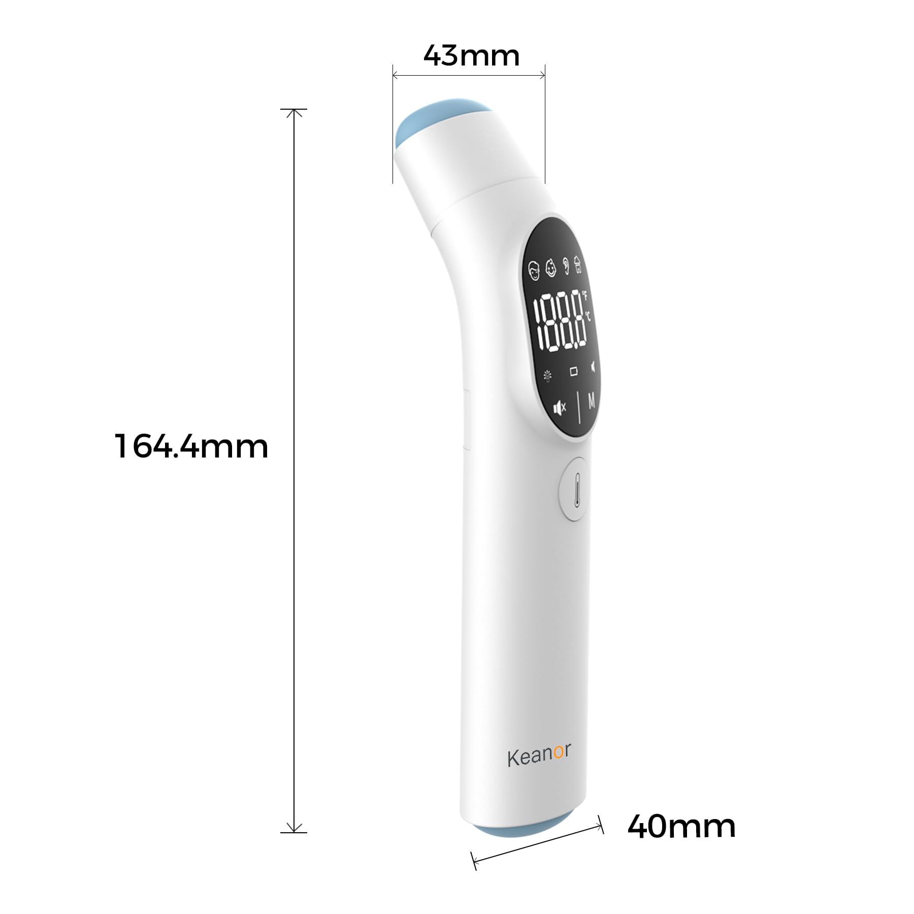 Thermometer Forehead and Ear Thermometer Digital Infrared Thermometer Baby Thermometer Accurate 1s Measure 40 Set Memory Mute Mode LED Screen for Adults Kids Fever Alarm with Storage Bag - Available at All In One Marketplace Canada
