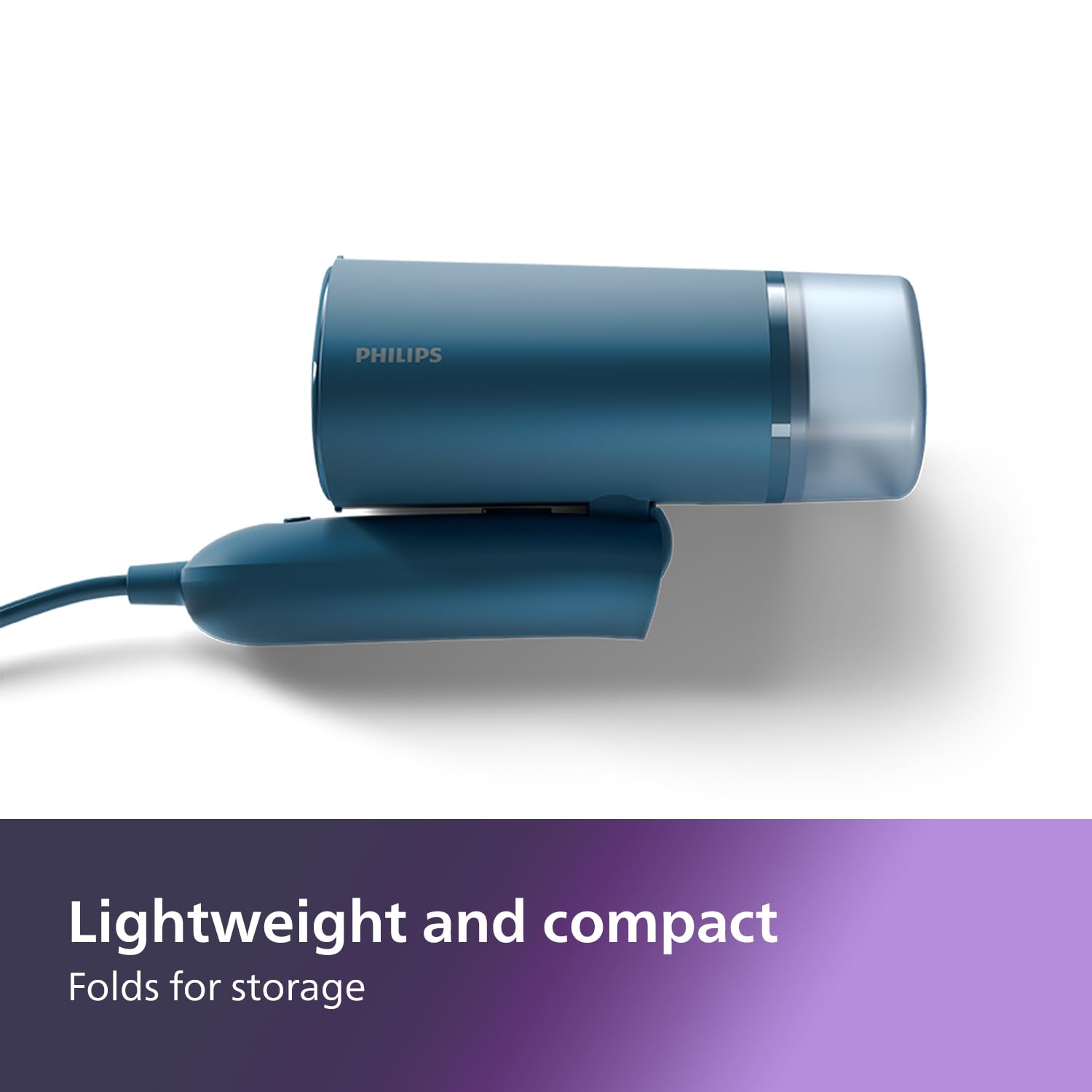 Philips 3000 Series Handheld Steamer - 1000W, 20 g/min Steam, Detachable 100ml Water Tank, Plastic Plate, Blue (STH3000/20) - Available at All In One Marketplace Canada