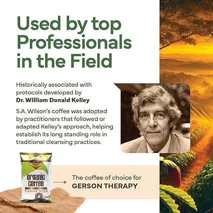 S.A. Wilson's Gold Roast Coffee for Enema Use – Organic Light Roast, High Caffeine & Palmitic Acid – 1 lb Bag