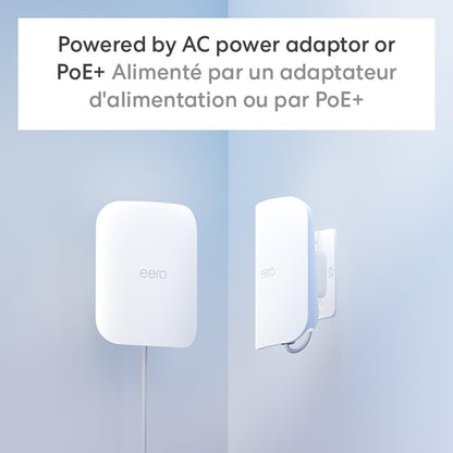 Amazon eero Outdoor 7 dual-band mesh wifi router (newest model), Weatherproof rating of IP66, Coverage up to 1,390 m² outdoors, 1-pack, Includes 30W PoE+ adaptor