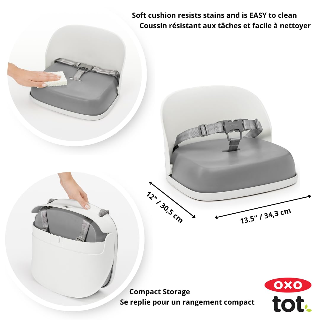 Oxo Tot Perch Booster Seat with Straps, Gray OXO Tot