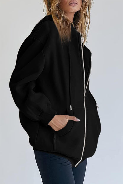 PRETTYGARDEN Women's Fall Zip Up Hoodies Sweatshirts Black,XL 🍁 All In One Marketplace Canada