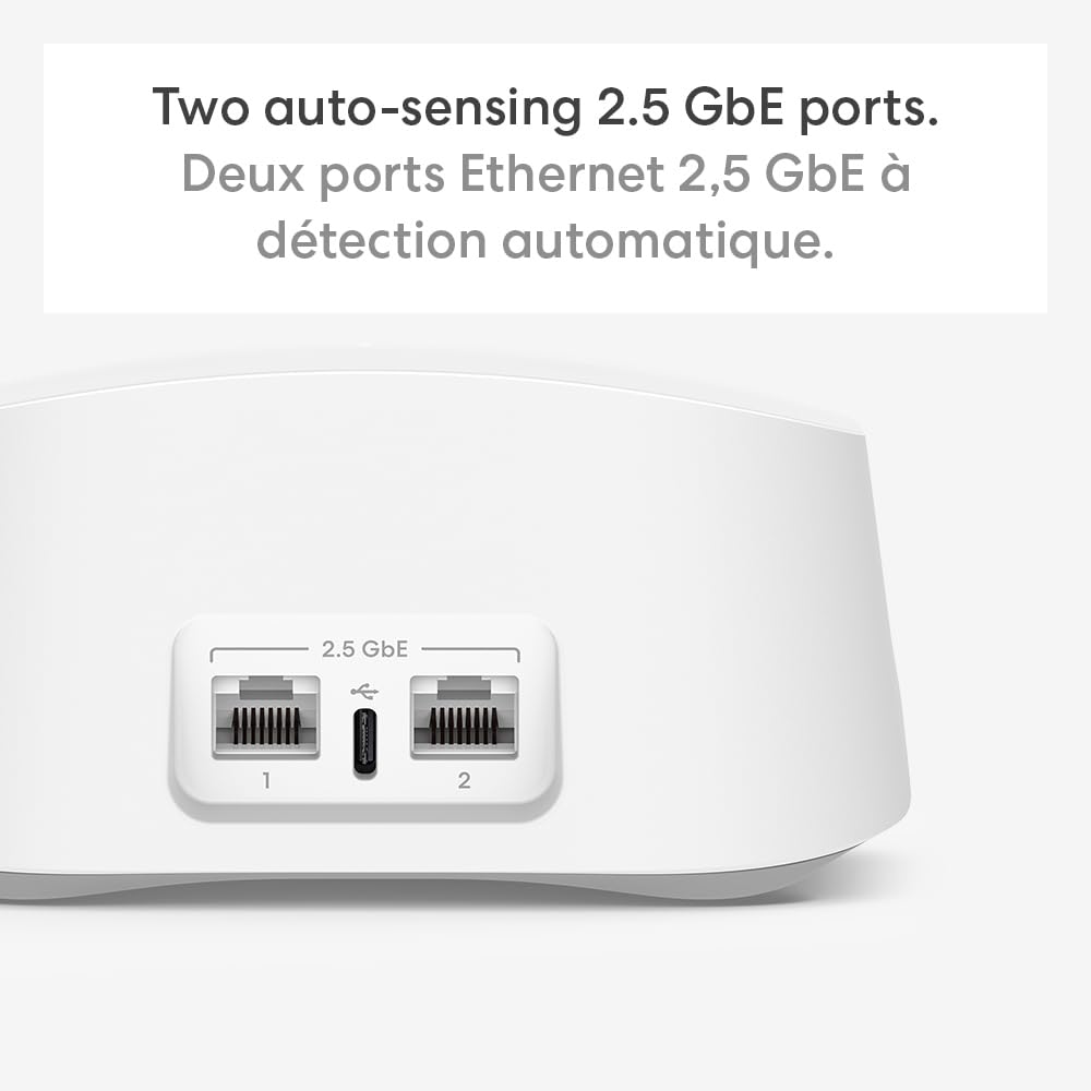Amazon eero 7 dual-band mesh Wi-Fi 7 router (newest model) - Supports internet plans up to 2.5 Gbps, Coverage up to 190 m², 1-pack