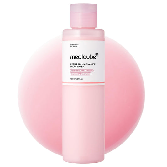medicube PDRN Pink Niacinamide Milky Toner for Hydrating, Moisturizing, Soothing, Ceramide, Peptide, Glass Glow Skin, Korean Skincare | 150ml 5.07 fl. Oz. - Available at All In One Marketplace Canada