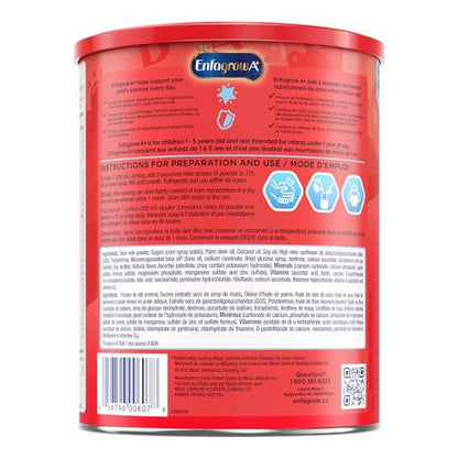 Enfagrow A+ Toddler Nutritional Drink Powder with DHA – Ages 1-5, Milk Flavor, 907g