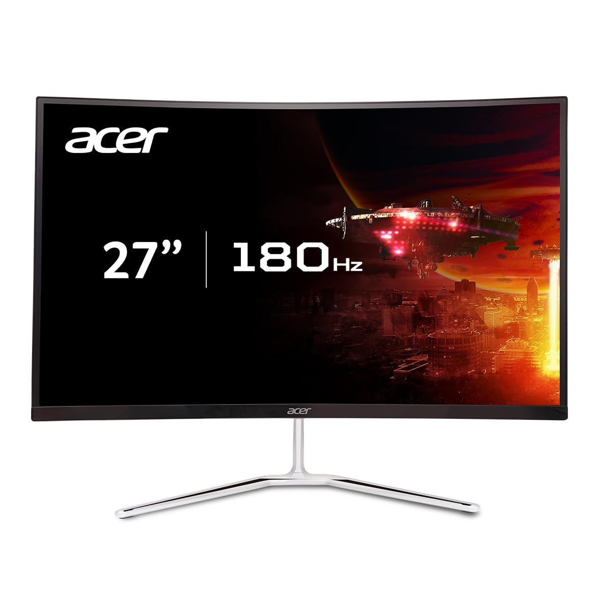 Acer EDA270U Pbmiipx 27" WQHD (2560 x 1440) 1500R Curved Widescreen Gaming Display | AMD FreeSync Premium | 1ms (VRB) | up to 170Hz Refresh | HDR 10 | 2 Speakers | Display Port and HDMI Cable Incl. Acer