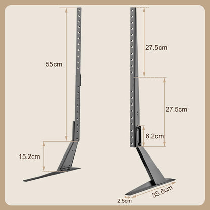 GPlus+ Universal Table Top TV Stand for Most 23 to 75 inch LCD LED Plasma Flat Screen TVs, TV Base Height Adjustable Leg Stand Holds up to 88 lbs/40Kg, VESA up to 800x600mm, LDT03-26L
