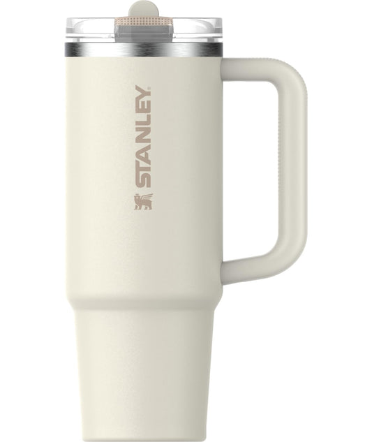 Stanley Quencher ProTour Flip Straw Tumbler with Leakproof Lid 30 oz | Built-in Straw and Handle | Cup Holder Compatible for Travel | Insulated Stainless Steel Cup | BPA-Free | Cream