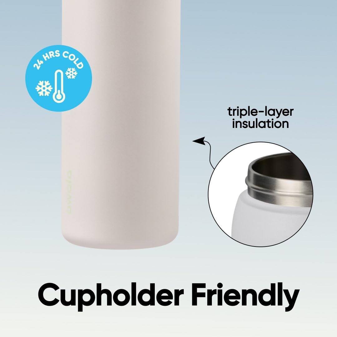 Owala FreeSip Insulated Stainless Steel Water Bottle with Straw for Sports and Travel, BPA-Free, 40oz, Iced Breeze