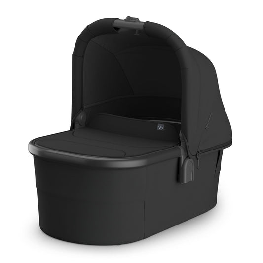 UPPAbaby Bassinet V3 - Compatible with Vista, Cruz, Ridge Strollers - Overnight Sleep Solution - Mattress, Sheet and Bug Shield Included - Jake (Charcoal/Carbon Frame) UPPAbaby