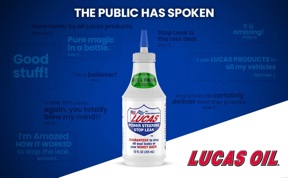 Lucas 10008 Power Steering Stop Leak 12-Ounce