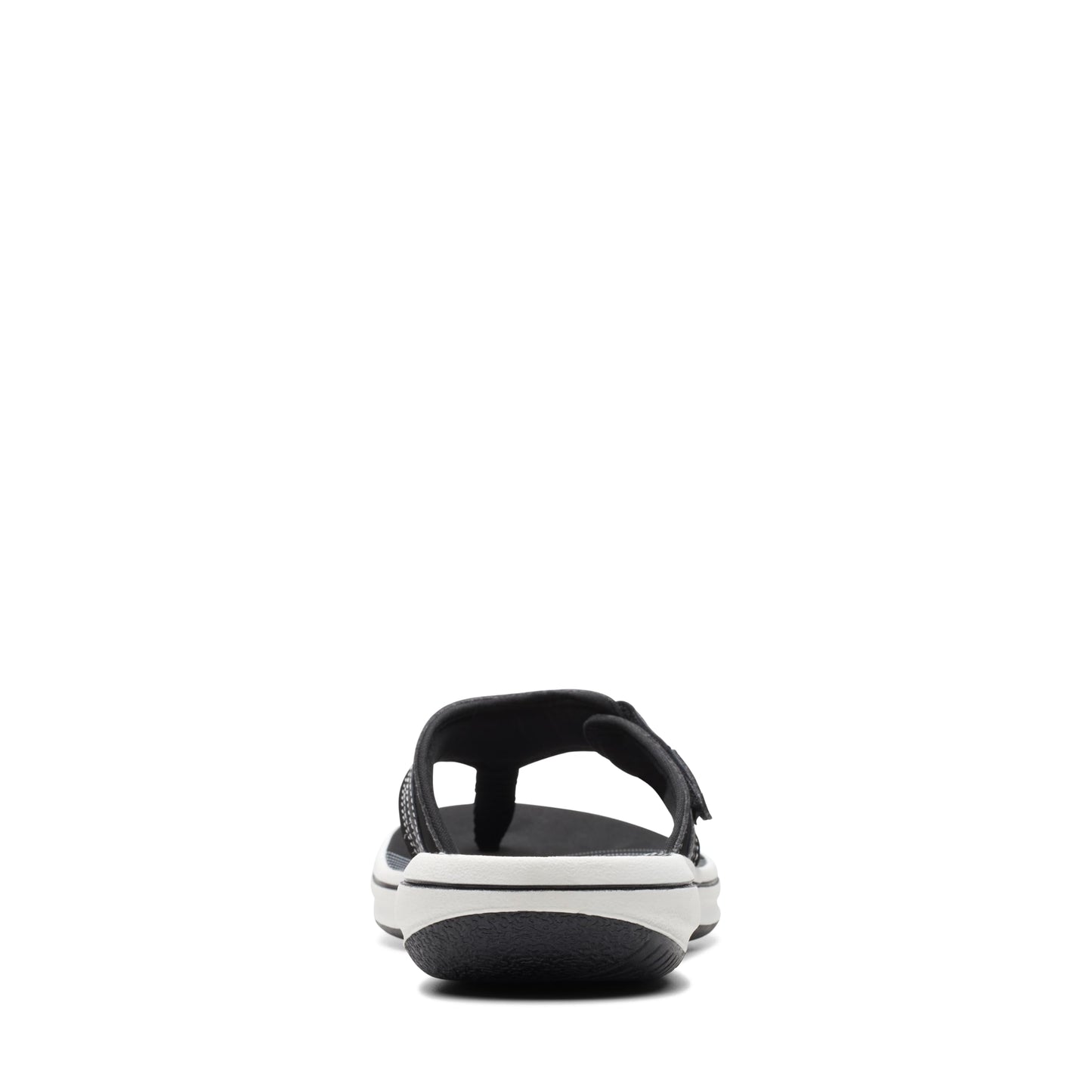 Clarks Cloudsteppers Women's Breeze Sea Flip-Flop, Black Synthetic, 7 Medium US