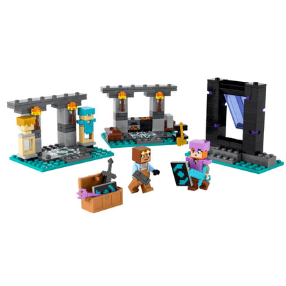 LEGO Minecraft The Armory Building Set, Includes Popular Minecraft Figures Alex and Armorsmith, Action Toy for Gamers and Kids, Gift for Boys and Girls 7 Years Old and Up, 21252 LEGO