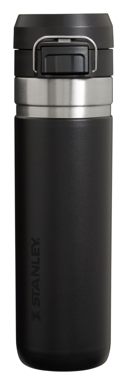 Stanley Quick Flip GO Water Bottle 24 oz | Push Button Lid | Leakproof and Packable for Travel and Sports | Insulated Stainless Steel | BPA-Free | Black 2.0 🍁 All In One Marketplace Canada