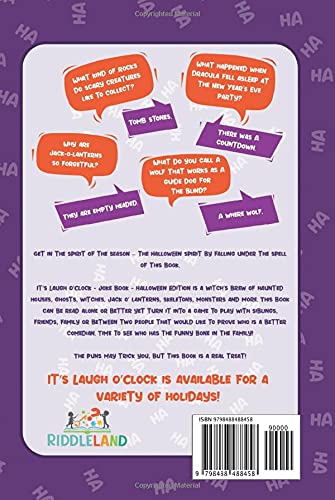 L'heure de rire : Livre de blagues - Édition Halloween : Pour garçons et filles : Âgés de 6, 7, 8, 9, 10, 11 et 12 ans - Cadeau de « des bonbons ou un sort » pour les enfants et la famille