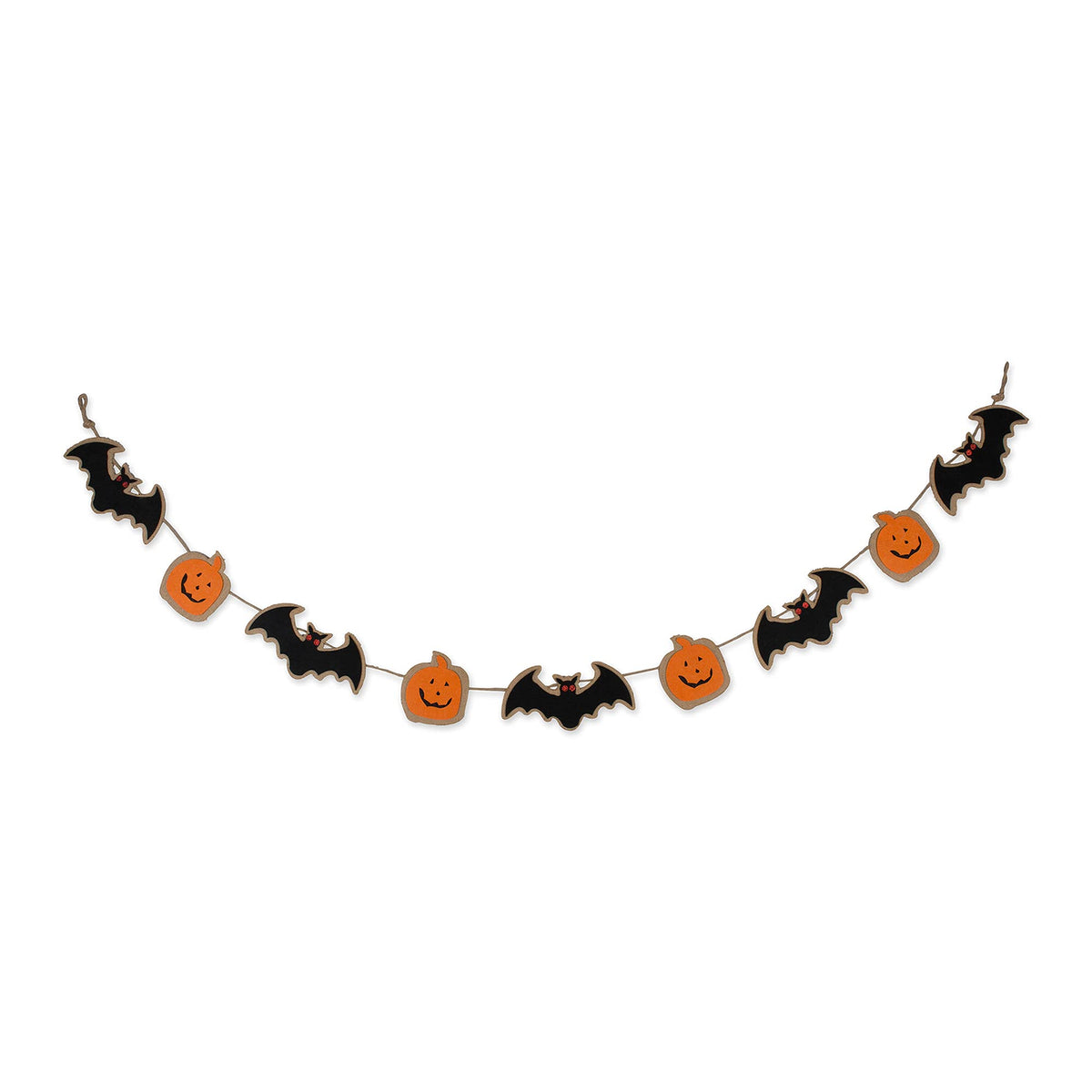 Décorations d'automne et de fête DII, décorations d'Halloween effrayantes pour l'intérieur et le porche, guirlande, 183 cm de long, chauve-souris et citrouille