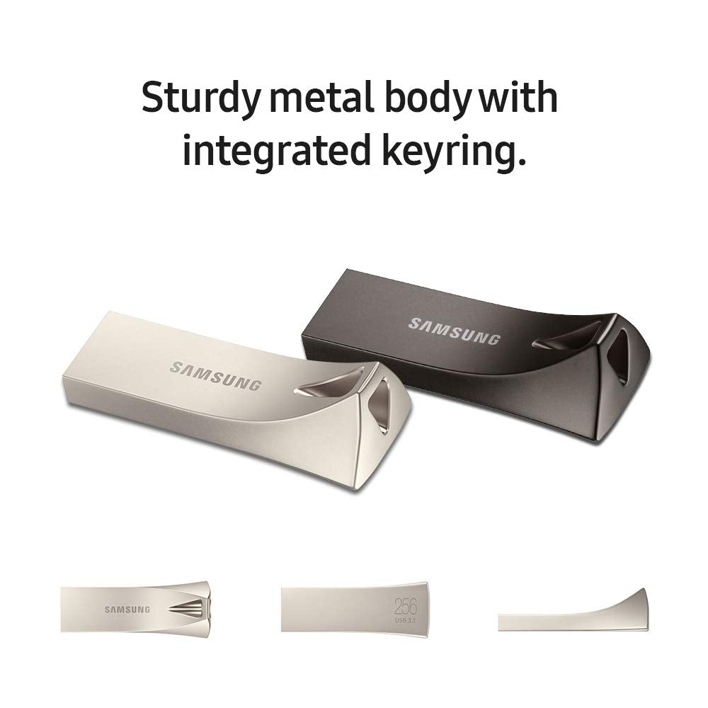 SAMSUNG BAR Plus 128GB - 400MB/s USB 3.1 Flash Drive Silver (MUF-128BE3/AM) [Canada Version] Samsung