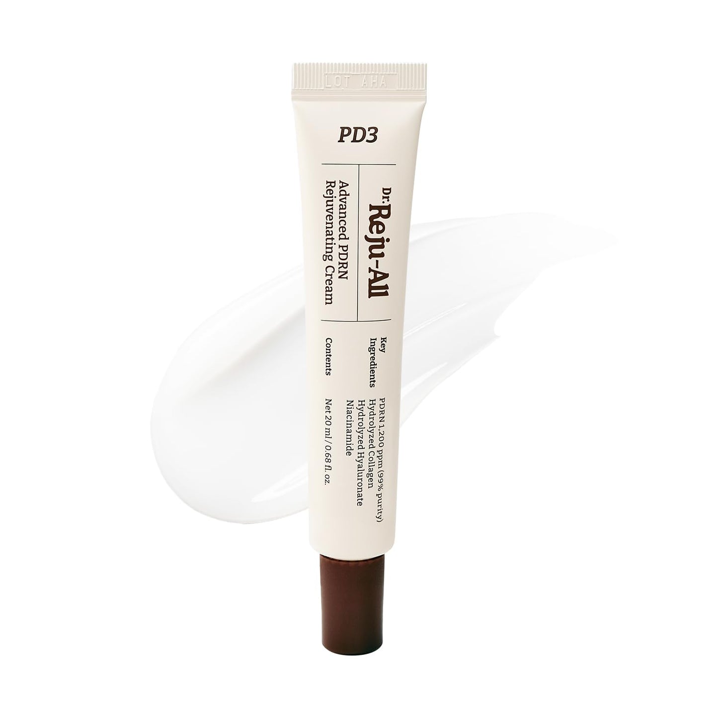 Dr. Reju-All Advanced PDRN Rejuvenating Cream – 99% Pure Salmon DNA Gel Type Face Moisturizer – Optimal 1200ppm for Glass Skin & Plumping – Korean Pharmacy Anti-Aging Skin Care Face Cream - 20ml