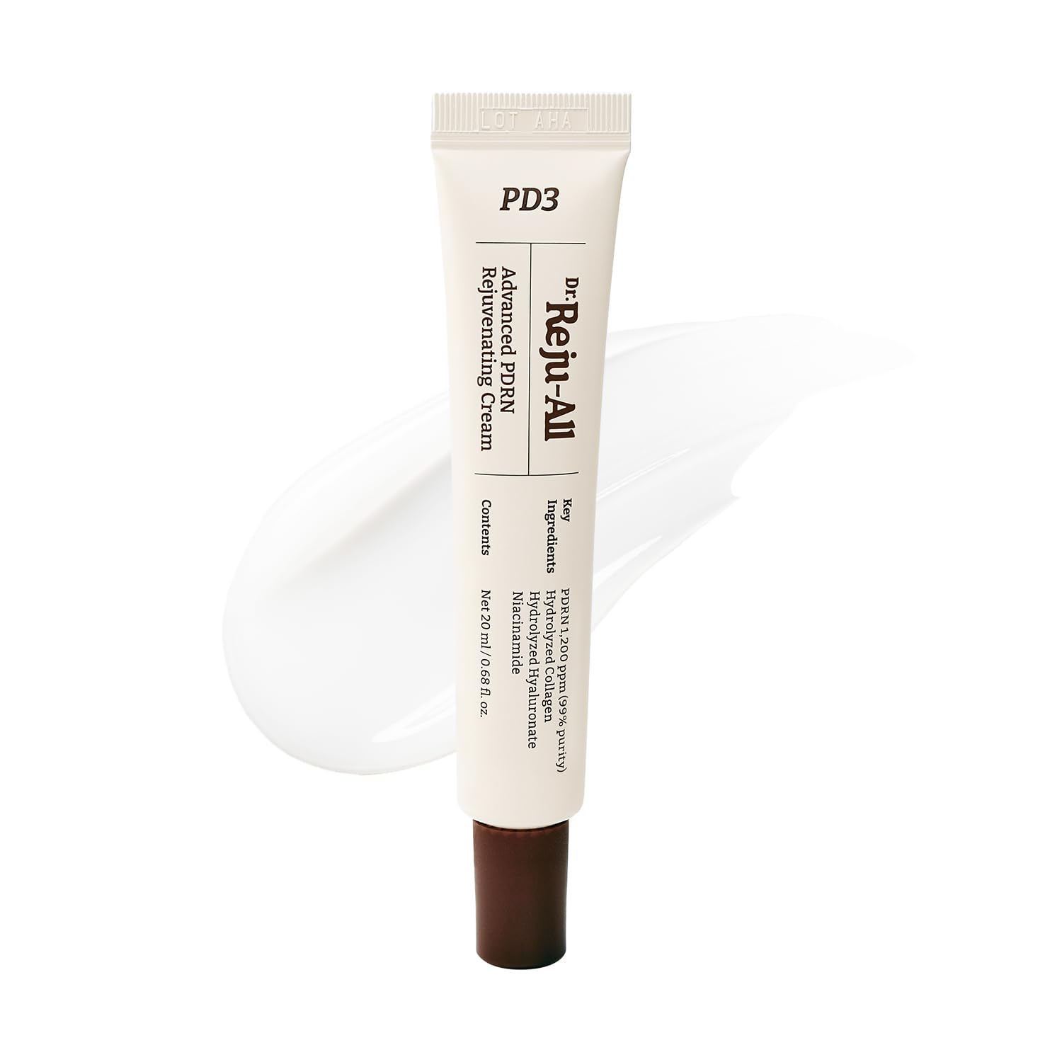 Dr. Reju-All Advanced PDRN Rejuvenating Cream – 99% Pure Salmon DNA Gel Type Face Moisturizer – Optimal 1200ppm for Glass Skin & Plumping – Korean Pharmacy Anti-Aging Skin Care Face Cream - 20ml