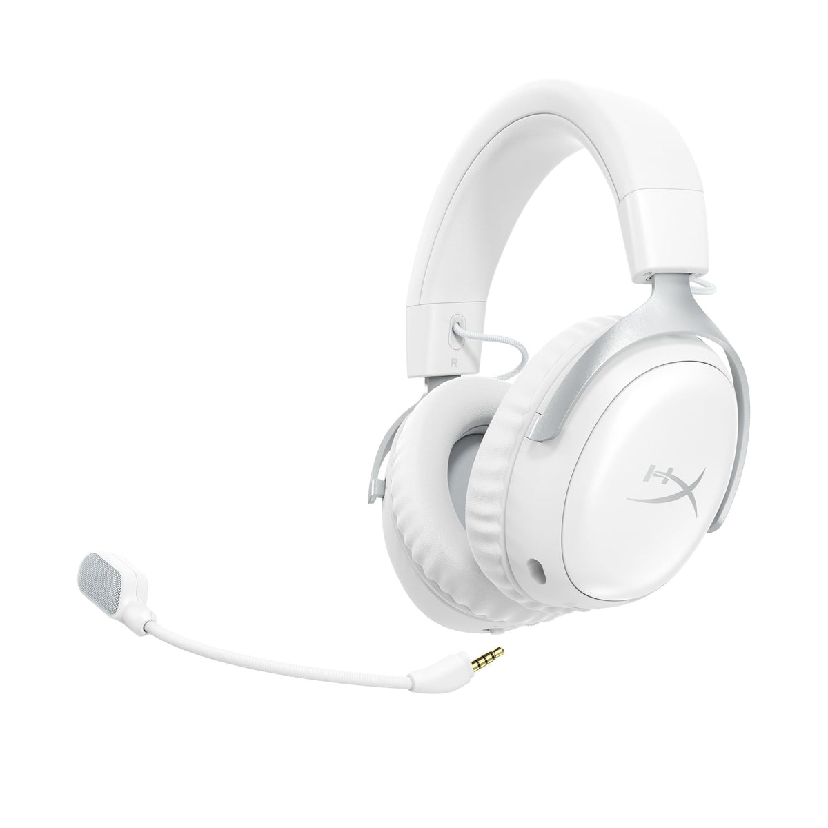 HyperX Cloud III S – Wireless Gaming Headset for Multi-Platform, 2.4GHz, Bluetooth, Battery Life up to 120 Hours 2.4GHz / 200 Hours Bluetooth, 53mm Angled Drivers, Detachable Mic – White