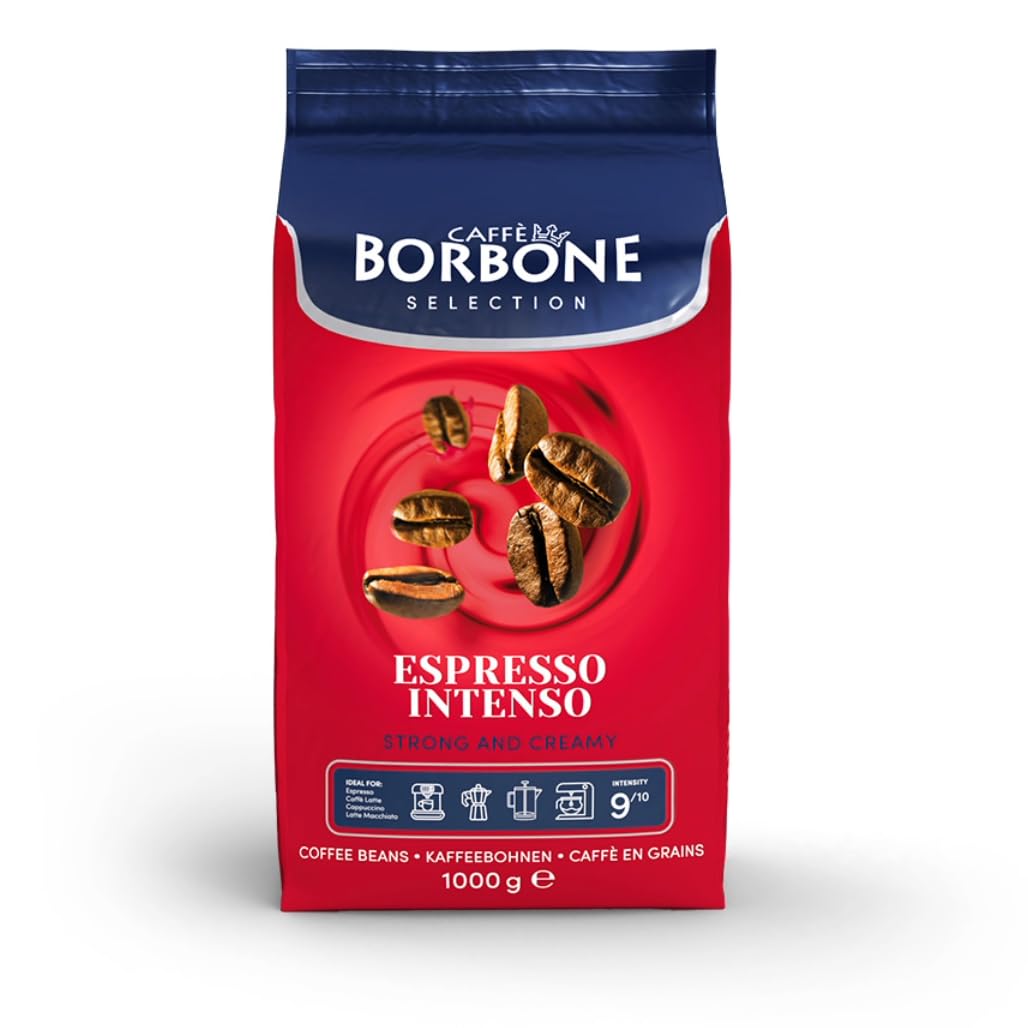 Caffè Borbone Espresso Intenso Whole Bean Coffee – Premium Italian Robusta Blend, Medium Roast, 2.2 lb