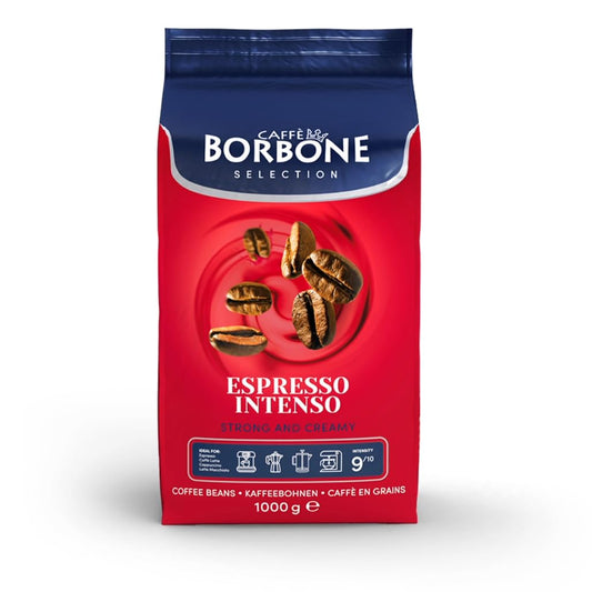 Caffè Borbone Espresso Intenso Whole Bean Coffee – Premium Italian Robusta Blend, Medium Roast, 2.2 lb
