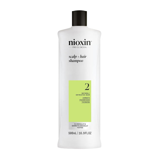 Nioxin Scalp + Hair Thickening System 2 Shampoo, For Natural Hair with Progressed Thinning, 16.9 fl oz (Packaging May Vary) - Available at All In One Marketplace Canada