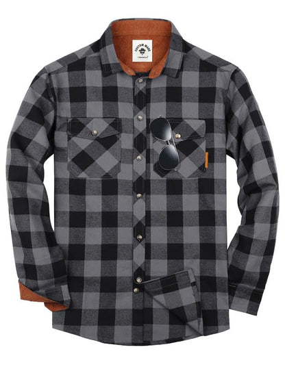TARAINYA Men's Flannel Plaid Button Down Long Sleeve Shirt with Pockets 🍁 All In One Marketplace Canada