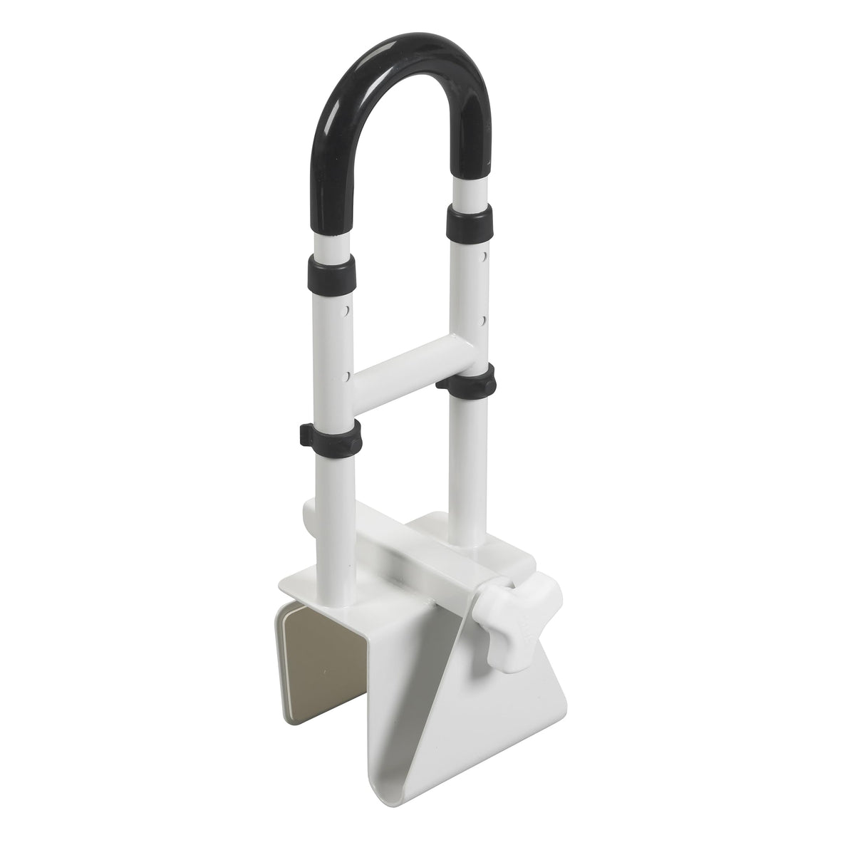 Drive Medical Adjustable Bathtub Grab Bar & Bathtub Safety Rail, White