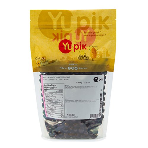 Yupik Dark Chocolate Covered Coffee Beans – 60% Cacao, 1 kg, Kosher, High Fiber Snack