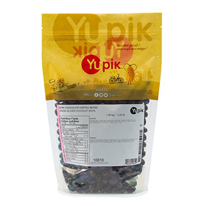 Yupik Dark Chocolate Covered Coffee Beans – 60% Cacao, 1 kg, Kosher, High Fiber Snack