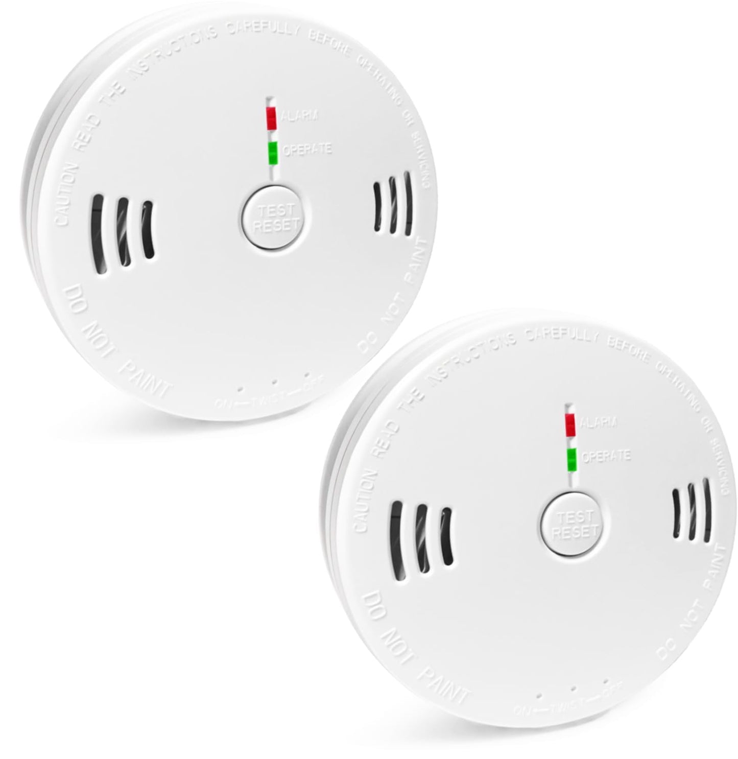 2-Pack Smart Home S-afety Device Led Indicator Lights A-larm, 85dB Beeps Sound for Basements Travel Home Office House Bedroom Living Room Car, Battery Operated, ComplywithUL