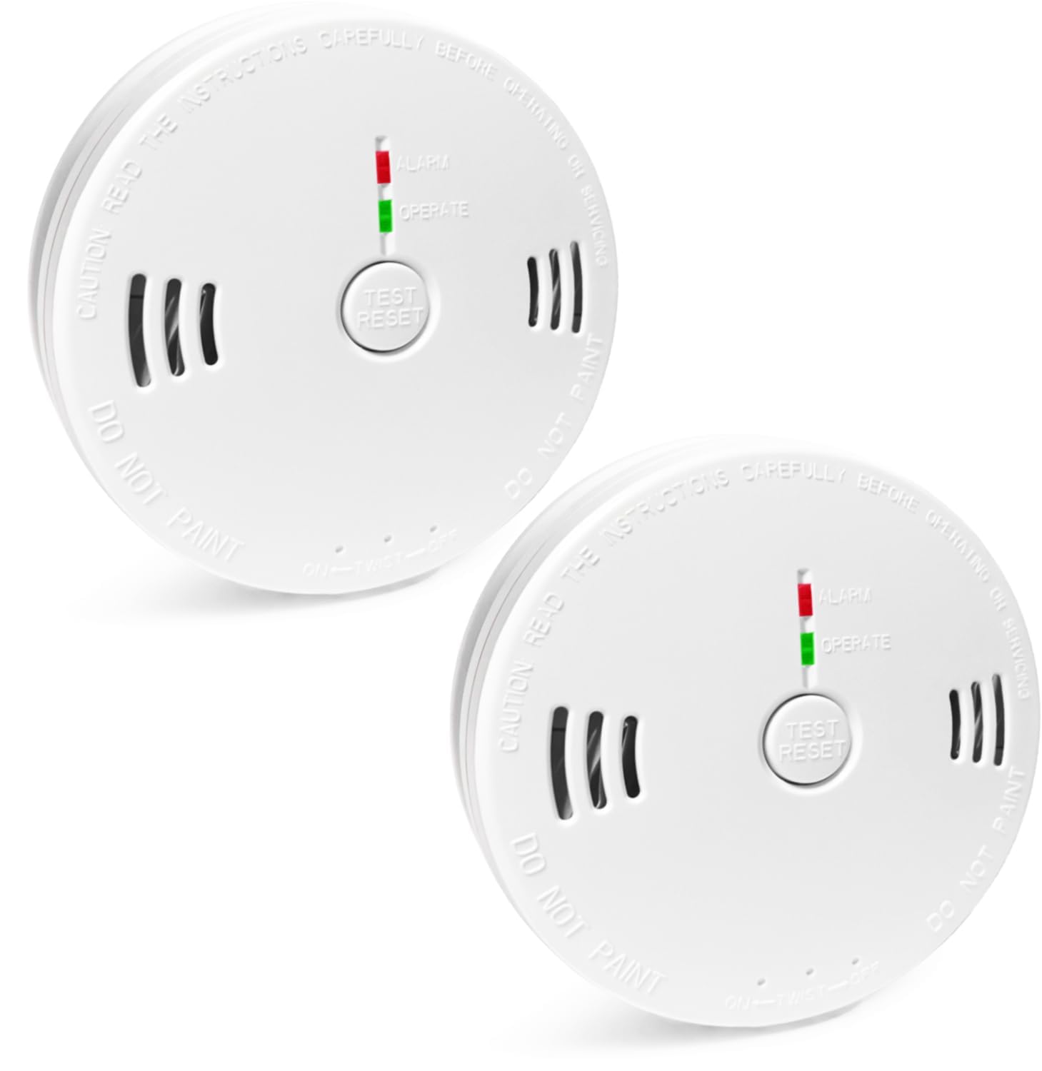 2-Pack Smart Home S-afety Device Led Indicator Lights A-larm, 85dB Beeps Sound for Basements Travel Home Office House Bedroom Living Room Car, Battery Operated, ComplywithUL